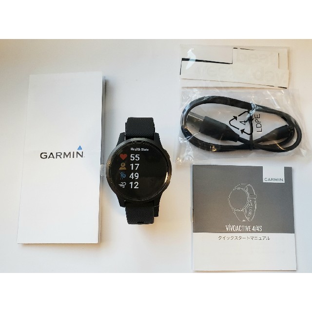 GARMIN(ガーミン)の【専用】【美品】Garmin vivoactive4s　Black/Slate メンズの時計(腕時計(デジタル))の商品写真