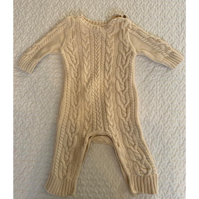 babyGAP(ベビーギャップ)のbabyGAP ケーブルニットボディオール　3-6M 【50-60cm】 キッズ/ベビー/マタニティのベビー服(~85cm)(カバーオール)の商品写真