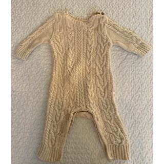 ベビーギャップ(babyGAP)のbabyGAP ケーブルニットボディオール　3-6M 【50-60cm】(カバーオール)