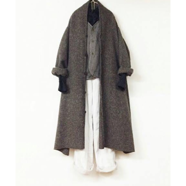 nest Robe(ネストローブ)の美品☆です！！ネストローブ  ウールネップローブコート レディースのジャケット/アウター(ロングコート)の商品写真