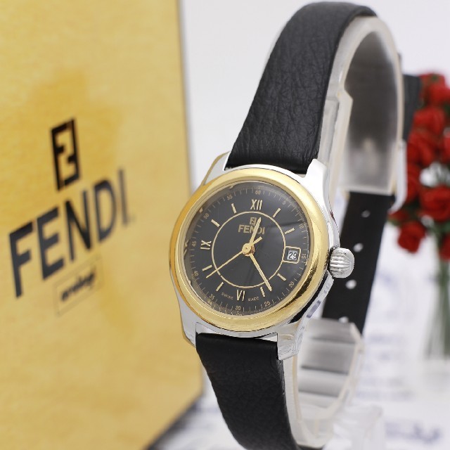 衝撃特価 - FENDI 正規品【新品電池】FENDI 人気モデル 稼働OK 210L/ブラック 腕時計