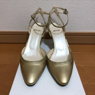 エメ(AIMER)の極美品　エメ　パンプス　36  ゴールド(ハイヒール/パンプス)