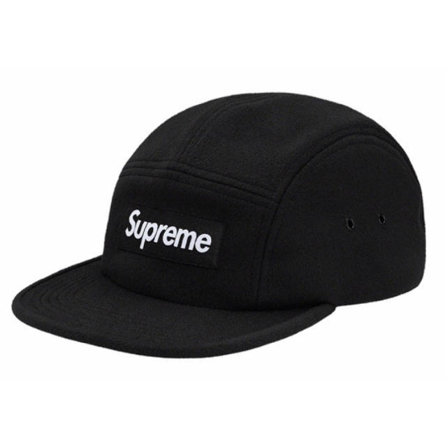 帽子Supreme WOOL CAMP CAP 2019AW BLACK