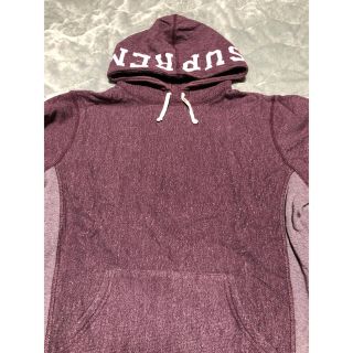 シュプリーム(Supreme)のSupreme hoodlogo pullover Mサイズ パープル 中古品(パーカー)