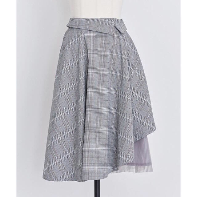 Noela(ノエラ)のNoela レイヤードヘムスカート チェック チュール レディースのスカート(ひざ丈スカート)の商品写真