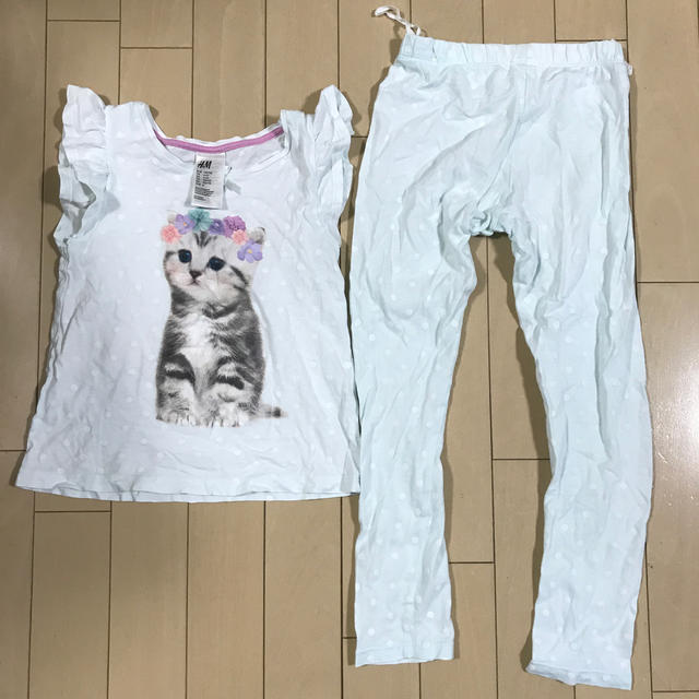 H&M(エイチアンドエム)の子供服　パジャマ上下セット　H&M キッズ/ベビー/マタニティのキッズ服女の子用(90cm~)(パジャマ)の商品写真