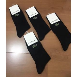 ラコステ(LACOSTE)のラコステ メンズ LACOSTE 靴下 黒4足(ソックス)