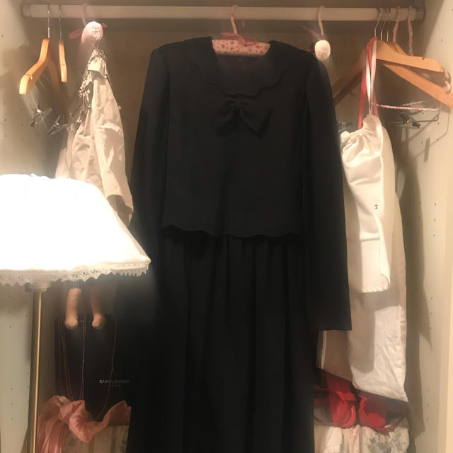 最終価格????vintage black ribbon dress.