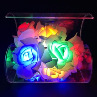 バラ 薔薇 ローズ ガーランド レインボー LED イルミネーションライト(その他)