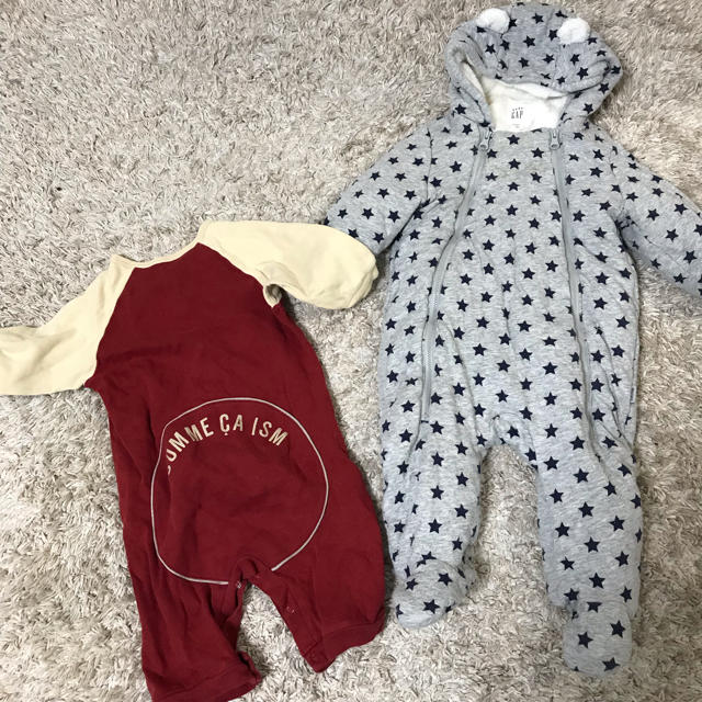 babyGAP(ベビーギャップ)の100cm以下❤ロンパース❤まとめ売り❤40点 かわいい帽子付き キッズ/ベビー/マタニティのベビー服(~85cm)(ロンパース)の商品写真