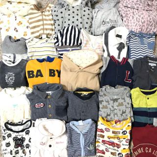 ベビーギャップ(babyGAP)の100cm以下❤ロンパース❤まとめ売り❤40点 かわいい帽子付き(ロンパース)