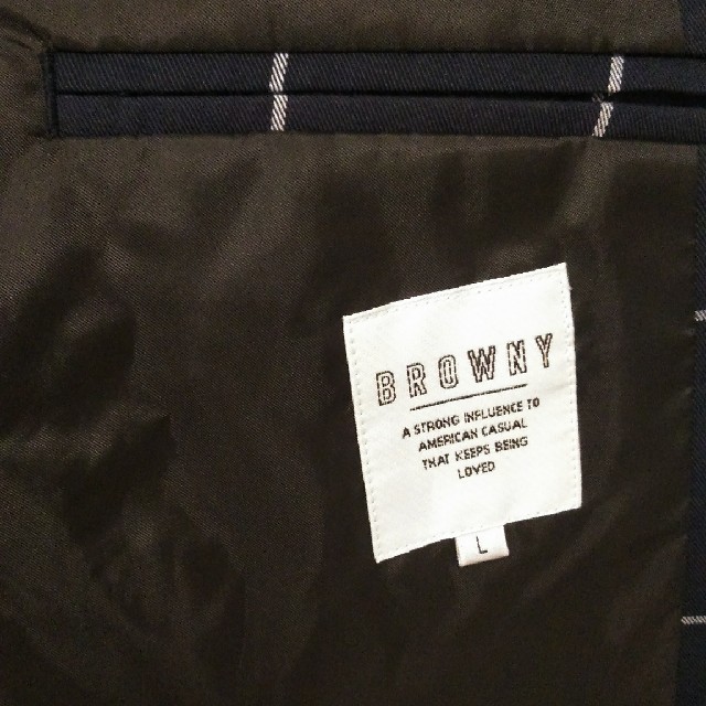 BROWNY(ブラウニー)のBROWNY ✕ チェスターコート（Lサイズ）ロング メンズのジャケット/アウター(チェスターコート)の商品写真