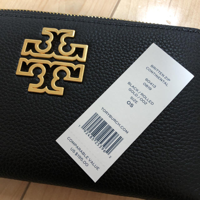 Tory Burch(トリーバーチ)のトリーバーチ★新品 未使用★BRITTEN 本革ジップ長財布／黒 メンズのファッション小物(長財布)の商品写真