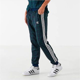 adidas アディダス トラック ジャージ タータンチェック 大きめ レア