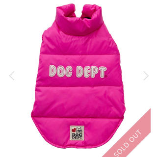 ドッグデプト(DOG DEPT)のDog Dept ダウンコート DMサイズ ピンク(犬)