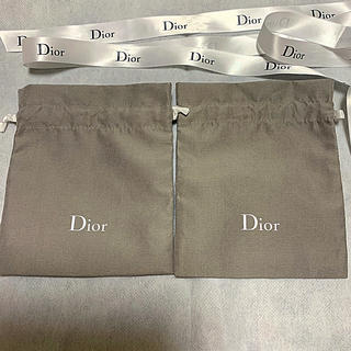 ディオール(Dior)のディオール Dior ミニ巾着 未使用品 2枚セット(ポーチ)