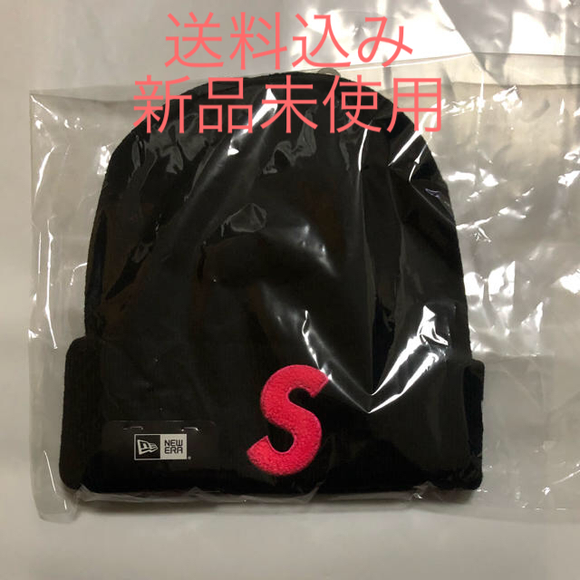 【ブラック送料込み】Supreme SロゴNEW ERAビーニー