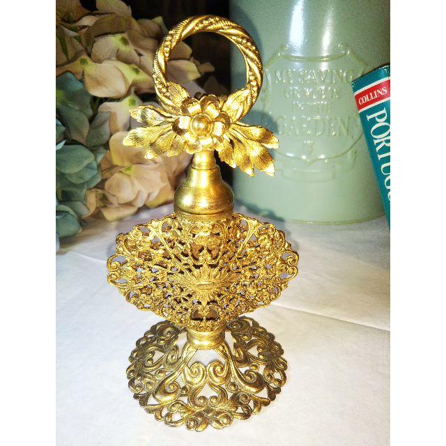1900年初頭✨フランス アンティーク香水瓶 ゴールドフィリグリー