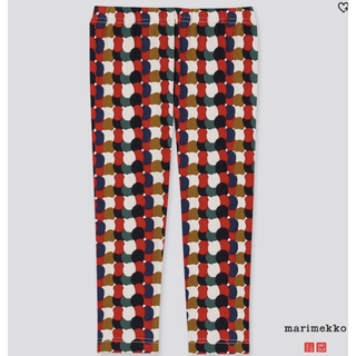 マリメッコ(marimekko)のマリメッコ ユニクロ キッズレギンス レッド80/90(パンツ)