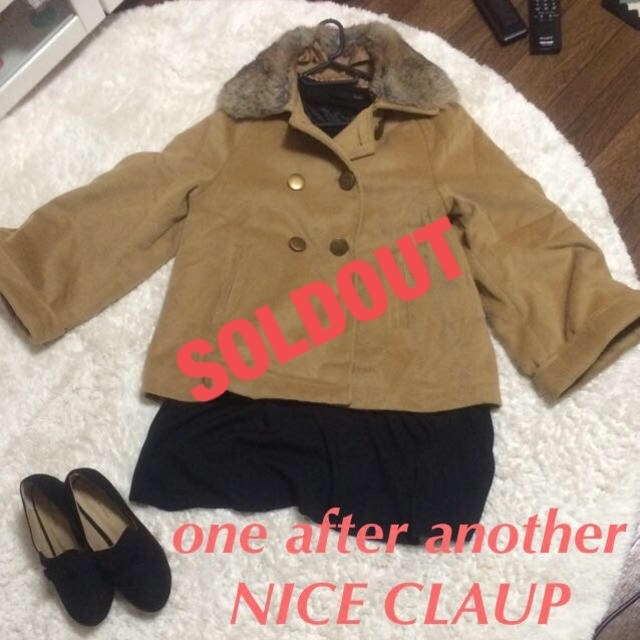 one after another NICE CLAUP(ワンアフターアナザーナイスクラップ)のNICE CLAUP♡ノーカラーコート レディースのジャケット/アウター(ノーカラージャケット)の商品写真