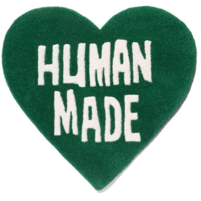 human made heart rug