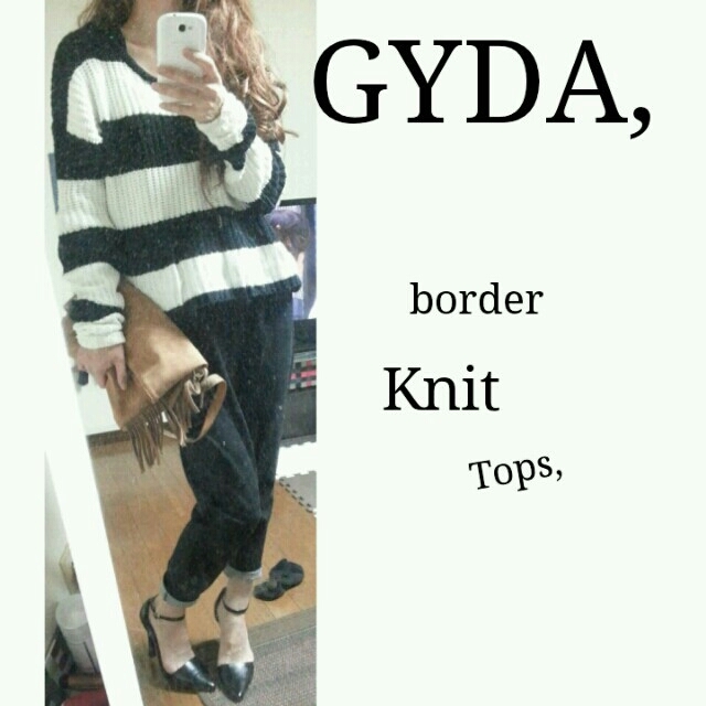 GYDA(ジェイダ)のGYDAボーダーニット \♡/ レディースのトップス(ニット/セーター)の商品写真