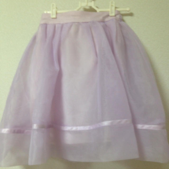 SNIDEL(スナイデル)のオーガンジーバックリボンスカート レディースのスカート(その他)の商品写真