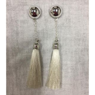 トゥデイフル(TODAYFUL)のシルバー タッセル チェーン ピアス イヤリング♡(ピアス)