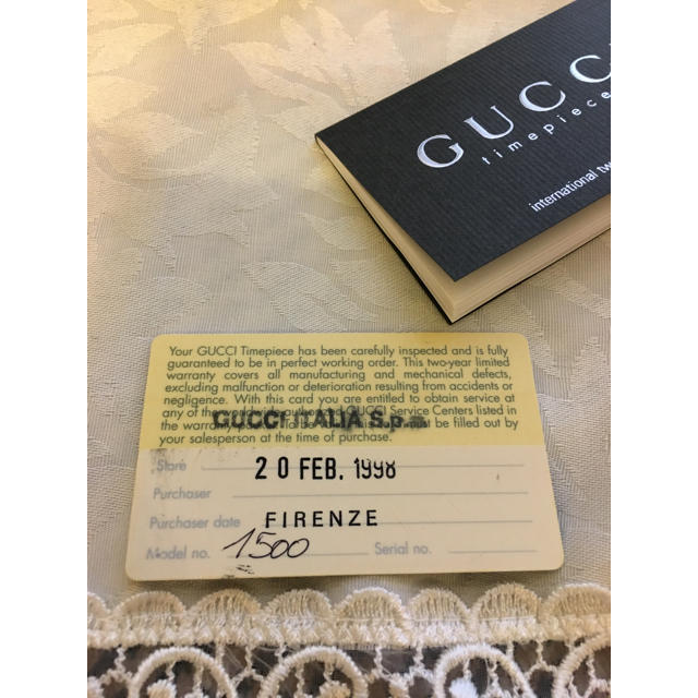 Gucci(グッチ)のグッチ(GUCCI)の文字盤 ゴールド 1500 腕時計 レディースのファッション小物(腕時計)の商品写真