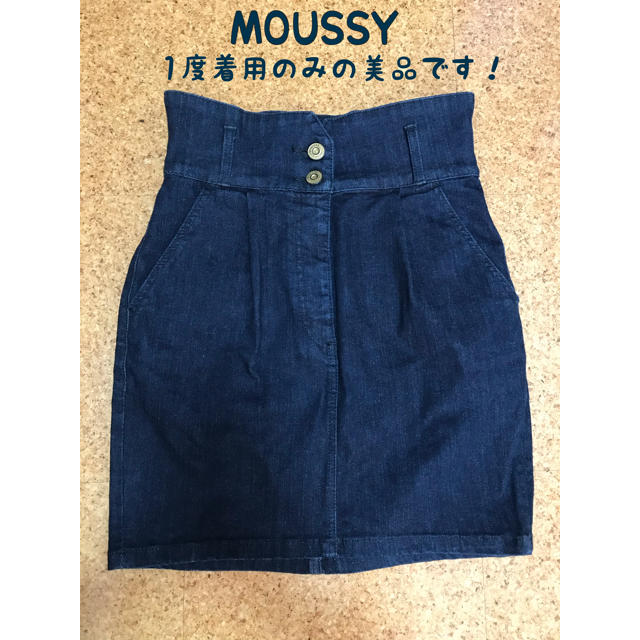 moussy(マウジー)のマウジー ハイウエスト デニムミニスカート レディースのスカート(ミニスカート)の商品写真