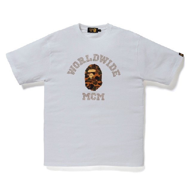 週末価格 A BATHING APE MCM コラボTシャツTシャツ/カットソー(半袖/袖なし)