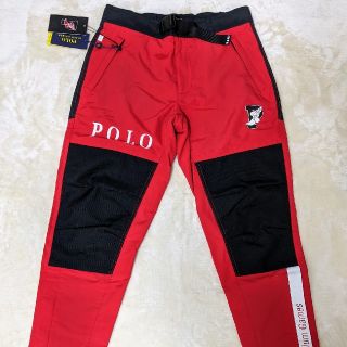 ポロラルフローレン(POLO RALPH LAUREN)の21【超美品】ポロバイラルフローレンウィンタースタジアムパンツ赤黒S(その他)