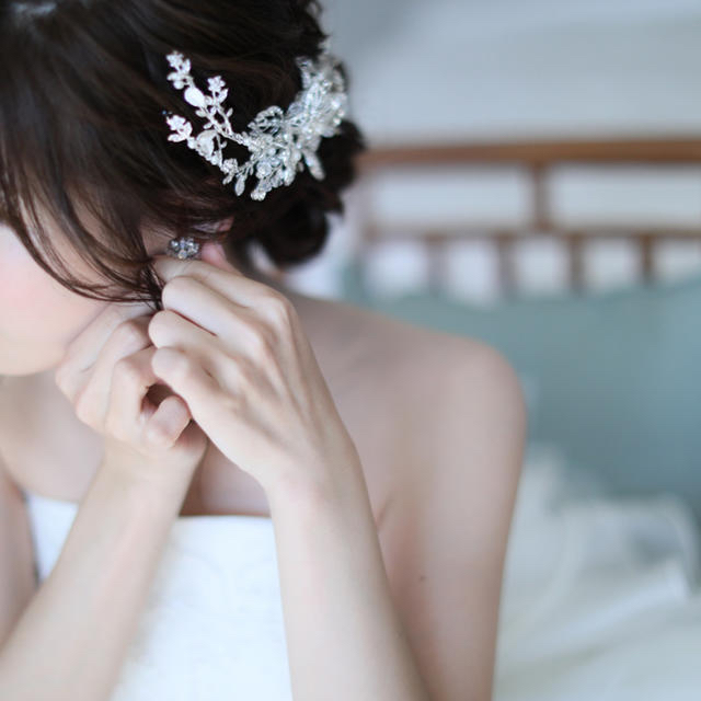 Vera Wang(ヴェラウォン)のsweet ribbon 結婚式　ボンネ ハンドメイドのウェディング(ヘッドドレス/ドレス)の商品写真