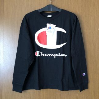 ロデオクラウンズ(RODEO CROWNS)のrodeocrowns  champion  ロングスリーブ Tシャツ　ブラック(Tシャツ(長袖/七分))