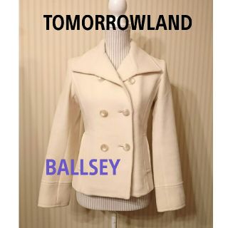 トゥモローランド(TOMORROWLAND)のTOMORROWLAND【BALLSEY】☆ホワイト・ショートピーコート(ピーコート)