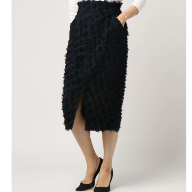 GOUT COMMUN(グーコミューン)の新mimimi様専用ページGOUTCOMMUNドットジャガードスカート ネイビー レディースのスカート(ひざ丈スカート)の商品写真