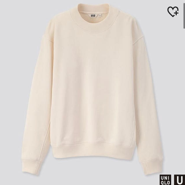 UNIQLO(ユニクロ)のppp様専用＊UNIQLO スウェットクルーネックシャツ　白　美品 レディースのトップス(トレーナー/スウェット)の商品写真