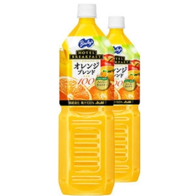 アサヒ(アサヒ)の16本バヤリース ホテルブレックファースト オレンジブレンド100 PET1.5 食品/飲料/酒の飲料(ソフトドリンク)の商品写真