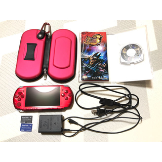 プレイステーションポータブル(PlayStation Portable)の【PSP-3000】レッド(携帯用ゲーム機本体)