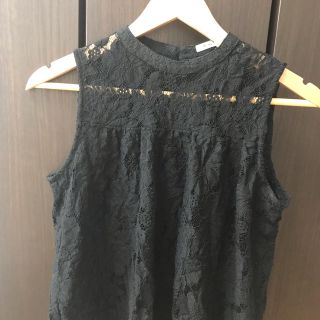 マジェスティックレゴン(MAJESTIC LEGON)のレース タンクトップ マジェスティックレゴン ブラック(Tシャツ(半袖/袖なし))