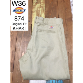 ディッキーズ(Dickies)の３９６２１ アメリカ 輸入 USED ディッキーズ ８７４ カーキ W３６(ワークパンツ/カーゴパンツ)