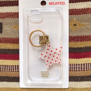 ミルクフェド(MILKFED.)の新品 MILKFED.ミルクフェド スマホカバー リング付き iphone8(iPhoneケース)