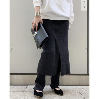 アパルトモンドゥーズィエムクラス(L'Appartement DEUXIEME CLASSE)のAP STUDIO wool RIB スカート&レギンス◆グレー(ロングスカート)