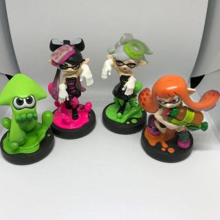 中古 amiibo スプラトゥーン 4体 ホタル アオリ イカ ガール(その他)