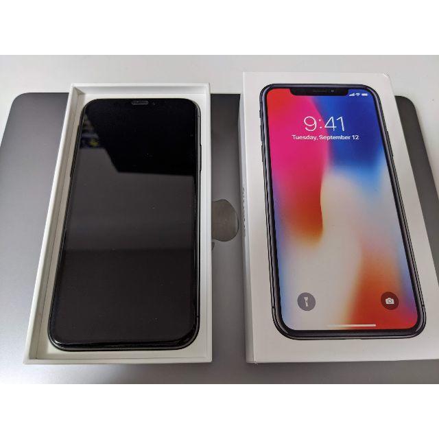 iPhone X Space Gray 64 GB au simロック解除済