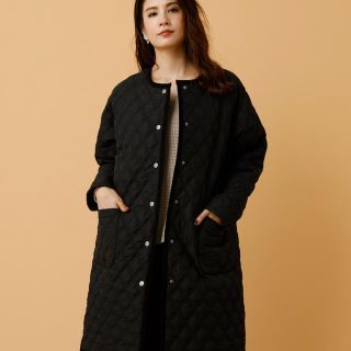 アズールバイマウジー(AZUL by moussy)のキルティングコクーンコート (ロングコート)