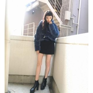 EMODA - EMODA ベロアダウンジャケットの通販 by i ka|エモダならラクマ