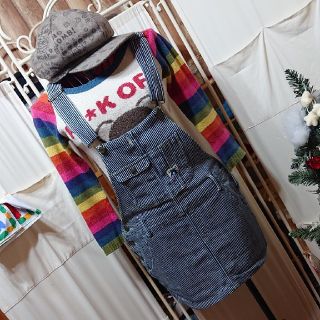 よっちゃん様専用ヒステリックグラマーヒッコリーミニサロペットスカート