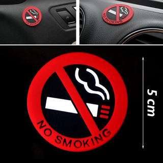 2枚セット 禁煙マーク ステッカー 立体加工品(タバコグッズ)