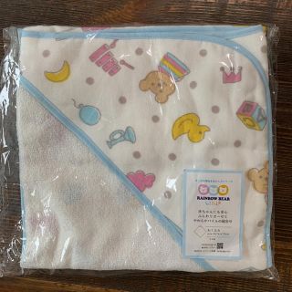 イマバリタオル(今治タオル)の※専用※レインボーベア　おくるみ　サックス　新品未使用(おくるみ/ブランケット)